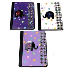 Mini Composition Notebooks Set of 3 Lined Pages Purple Elephants