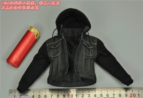 1/6 Scale GK003MX Biker Denim Jacket Model Plastic for Gangster J Crak of Spades 1/6 Scale GK003MX Biker Denim Jacket Model Plastic for Gangster J Crak of Spades