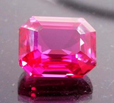 Extremely Rare Pink Sapphire Cut 11 Ct NATURAL Emerald CERTIFIED Loose Gemstone