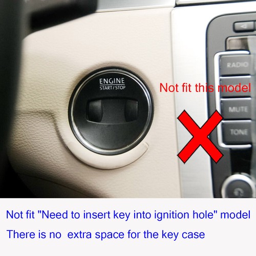 For VW CC Passat CC Magotan 2005-2013 Key Case Fob Shell Holder Bag Chain Cover - Picture 3 of 10