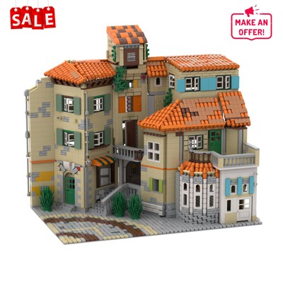 Italian-style Mansion Corner Mansion 3365 Pieces Modular Building MOC Build Gift