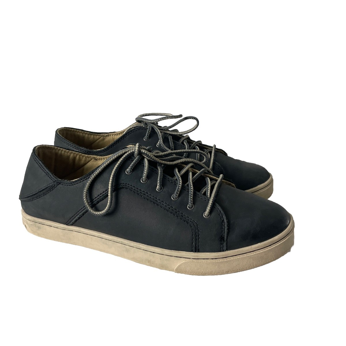 Olukai Oneo Blue Leather Sneakers Size Women