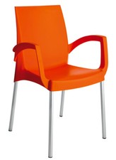 POLTRONA  BOULEVARD  GRAND SOLEIL  IMPILABILE   OPACA GAMBE IN  ALLUMINIO