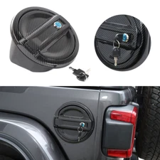 Door Fuel Filler Lock Gas Tank Cap Decor Cover Trims for Jeep Wrangler JL 2018+ 