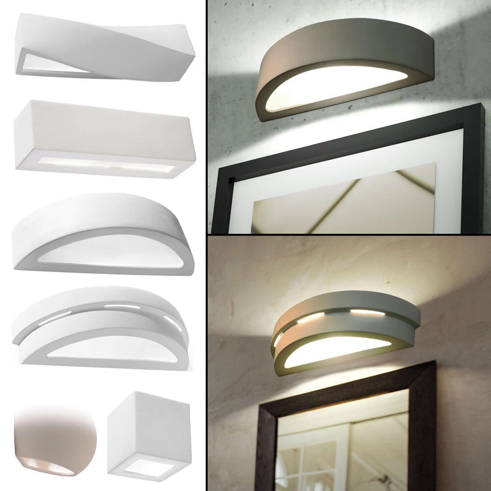 Lampe Murale LED Pour Cuisine Design Éclairage Blanc En Céramique Peinturable - Photo 1/2