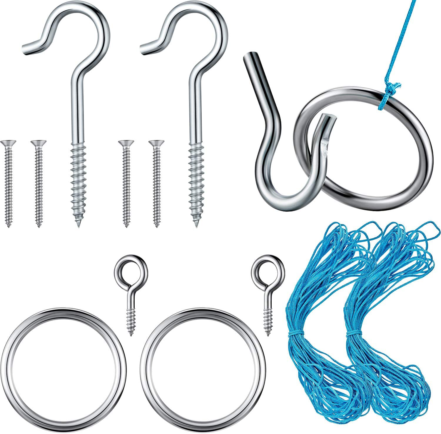 Hook and Ring Toss Game Ring Target Game Swing DIY Kit Stainless Hardware  and Ho | eBay