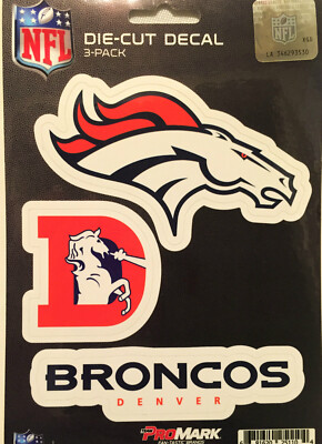 Denver Broncos Throwback Logo Decal – Die-Cut Laminated Vinyl Sticker, NFL Colors