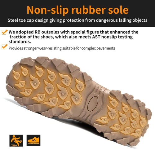 【Heavy Duty】Mens Work Boots Safety Shoes Steel Toe Cap Sneakers Lightweight - Imagen 29 de 41