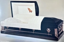 Batesville Casket Coretta Rosetan Crepe Funeral  Print Ad Oddity