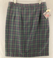 Vintage Christy Girl Skirt Womens 16 Petite Tartan Plaid USA Made