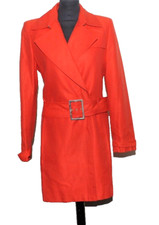 Stunning Rare Gianni Versace Red Mac Trench Coat Jacket Xs