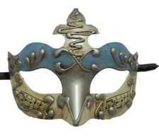 Light Blue Silver Music Masquerade Mardi Gras Mask Party