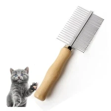 Dog Cat Pet Comb Double-sided Grooming Brush Metal Comb For Loosening Up Removin