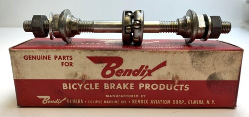 NOS antique bicycle BENDIX Front AXLE Set in BOX Elmira, NY - Picture 2 of 4