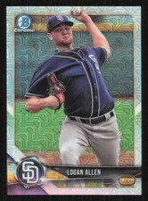 2018 Bowman Chrome LOGAN ALLEN MOJO Refractor card SAN DIEGO PADRES #99