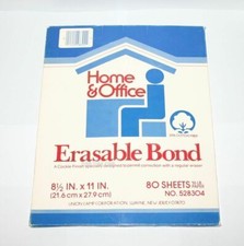 Home & Office Erasable Bond Typewriter Paper Cockle Finish 25% Cotton Fiber VTG thumbnail