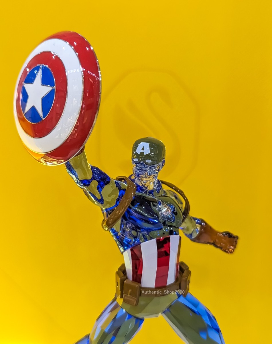 5676 Women\'s Marvel Comics, Captain America Shield With Crystal Rhinestones New 100% SWAROVSKI Brand Marvel Captain America Crystal  main image 2