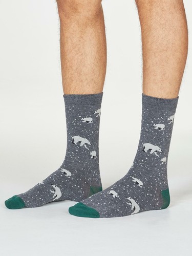 CALCETINES DE BAMBÚ PARA HOMBRE THOUGHT (BRAINTREE) - SPM717 LON OSO POLAR - NUEVOS CON ETIQUETAS - Imagen 11 de 14