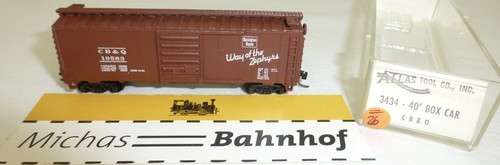 CB&Q 19563 Way of Zephyrs 40' Box Car Atlas 3434 N 1:160 #=25 å | Zustand: Gebraucht