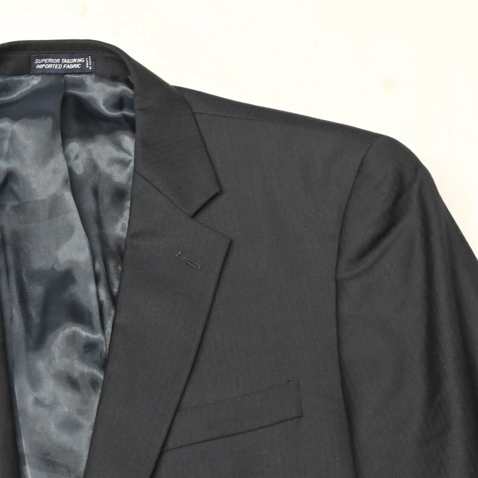 Blazer Abrigo Deportivo Traje Chaqueta Nautica 42L Azul Marino Espiga Rayas 100% Lana Para Hombre Foto 2 de 4