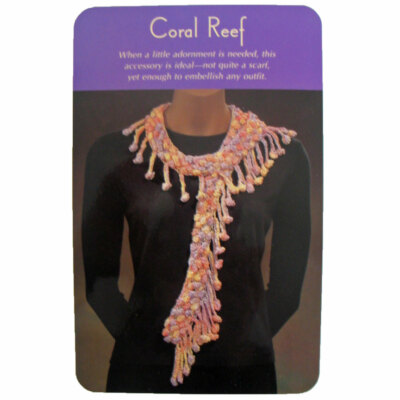 Martingale & Co. Coral Reef Scarf Knitting Pattern, Card No. 4 Decorative Fringe