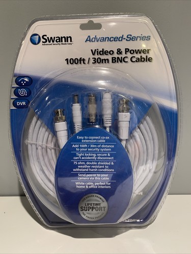 Swann Advanced Series Video & Power 100 ft. BNC Security Cable SWADS-30MBNC - Picture 1 of 5