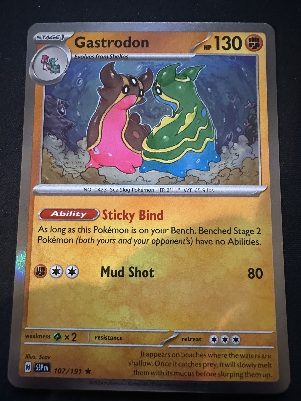 Gastrodon Rare SV08: Surging Sparks 107/191 NM