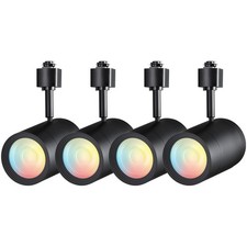 4 Pack 17.5W 5CCT LED H Track Lighting Heads, Dimmable Track Light, Matte Black