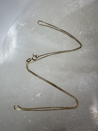 14K Solid Gold .7 MM Box Chain Necklace 16” 1.5g