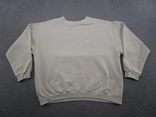 Vintage Nike Mini Swoosh Crew Neck Sweatshirt White Size XL USA Beige Cream Read