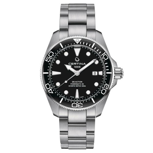 Certina DS Action Diver Powermatic 80 Black Dial 43mm Men's Watch C0326071105100