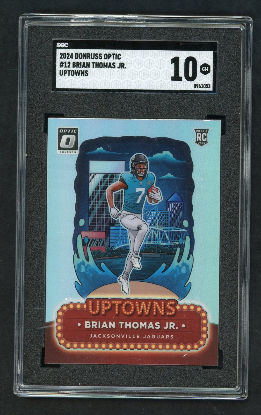 2024 Panini Donruss Optic Brian Thomas Jr Uptowns Case Hit Rookie #12 SGC 10 Gem