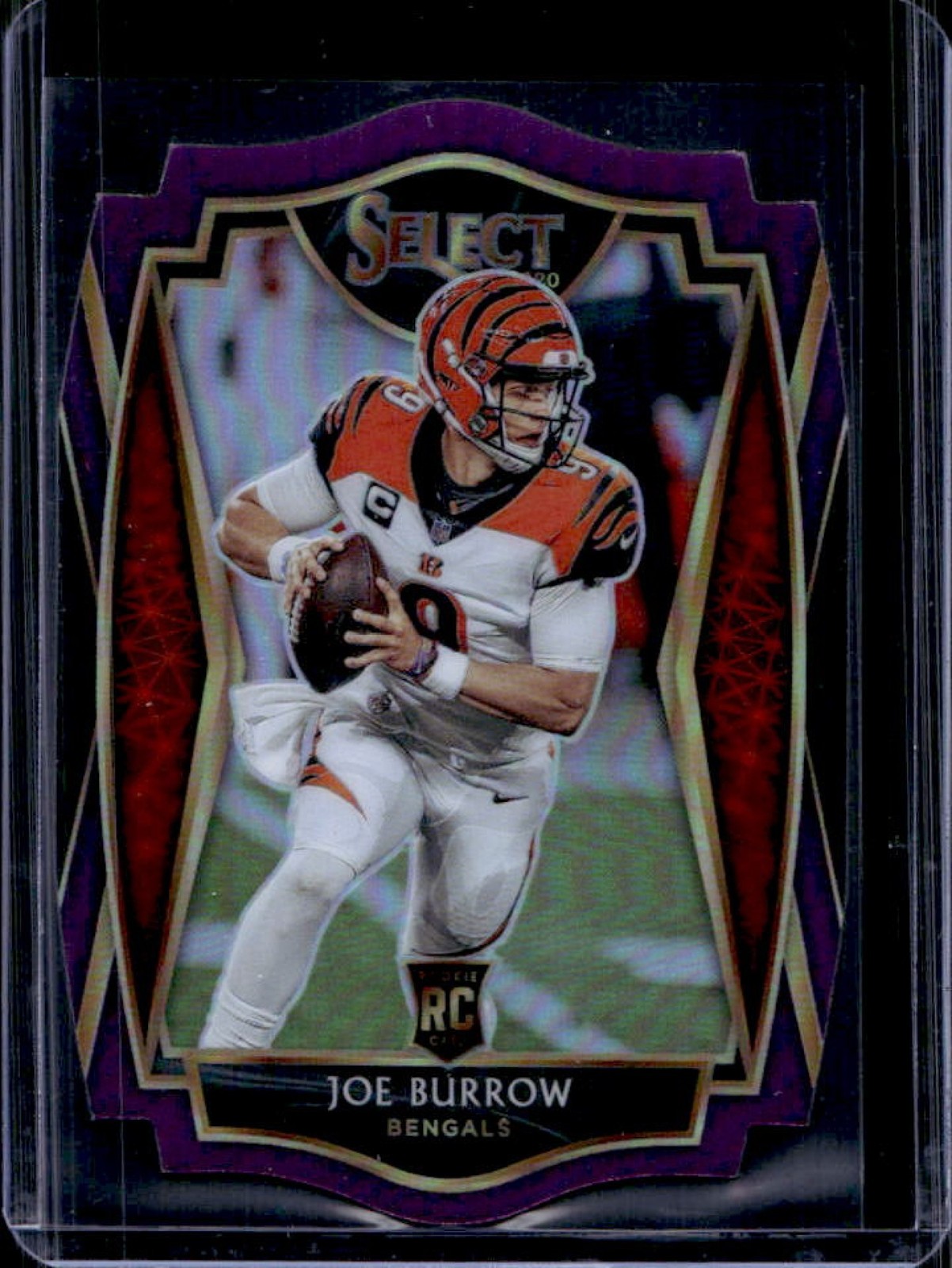 2020 Select Joe Burrow RC Purple Prizm Die Cut Premier #146 Bengals