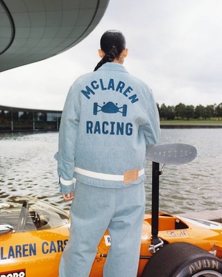  RARE Levi's x McLaren Racing Denim Jacket Unisex SMALL Patch Chainstitch F1