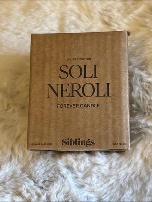 Siblings Soli Neroli Forever Candle Refillable - 8oz New & Boxed