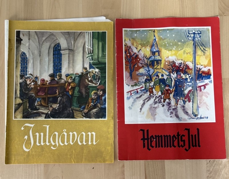 2 copies of  Julgåvan 1955 Swedish Illustrated Annual Olof Wernef Pehr Johnsson