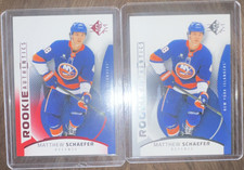 Upper Deck SP Hockey Rookie Authentics Matthew Schaefer Islanders Red/Blue Lot