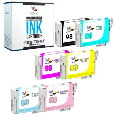 98 CMYi T098 BK Ink Cartridge for Epson 99 T099 Artisan 700 710 725 730 800 810