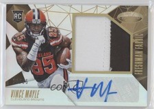 2015 Certified Freshman Fabric Mirror Gold /25 Vince Mayle #217 Auto 0c2