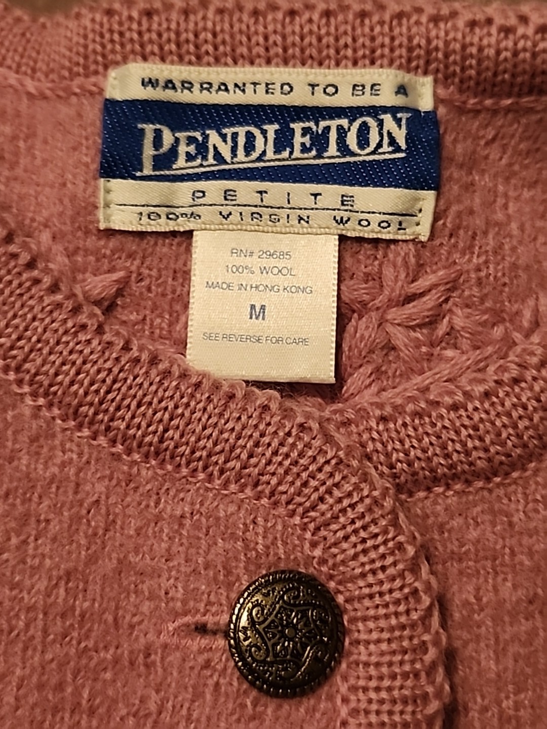 Womens Pendleton Virgin Wool Button Up Cardigan S… - image 4