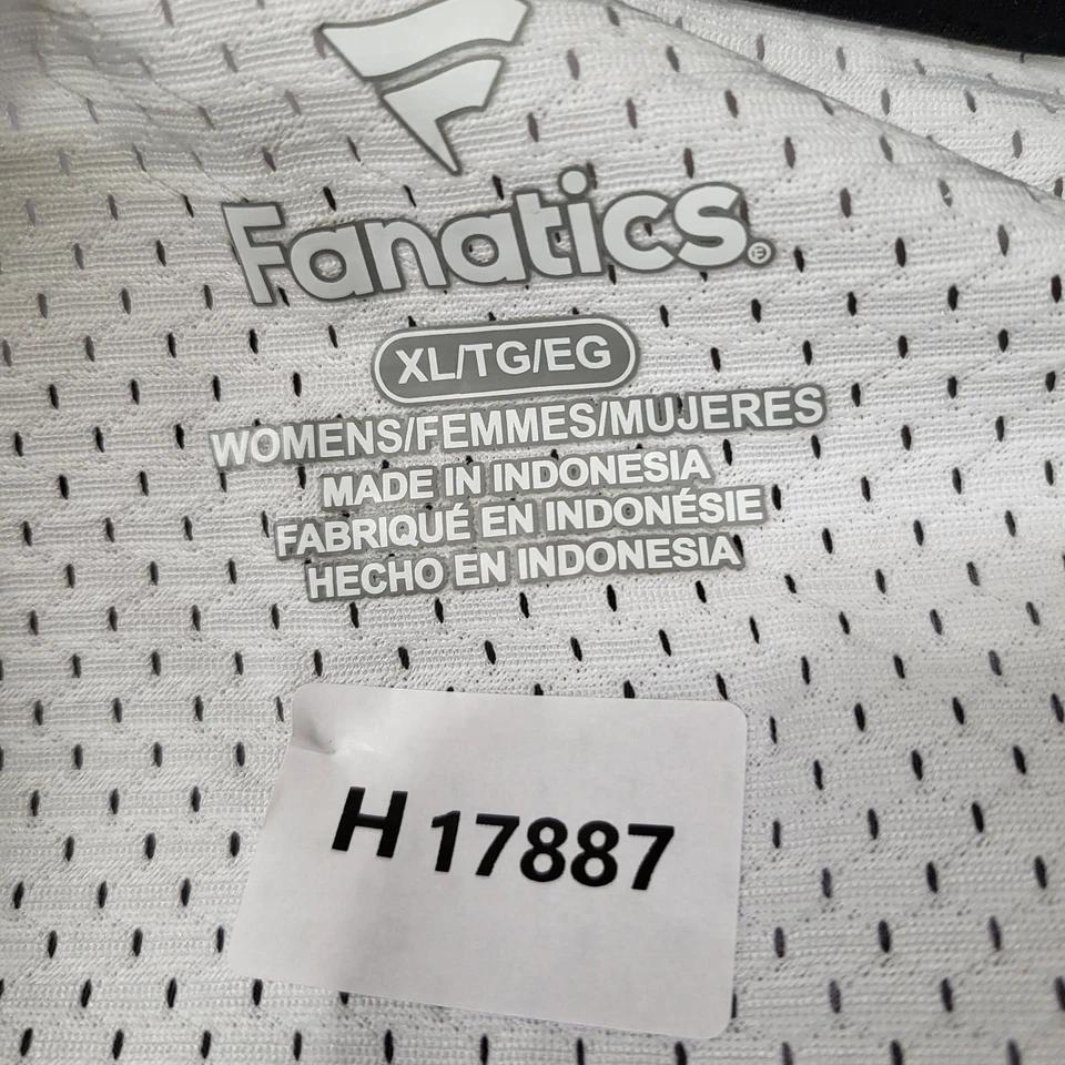 Jersey para mujer Oakland Raiders XL blanco logotipo de fanáticos a rayas cuello en V suéter LEER Foto 2 de 4
