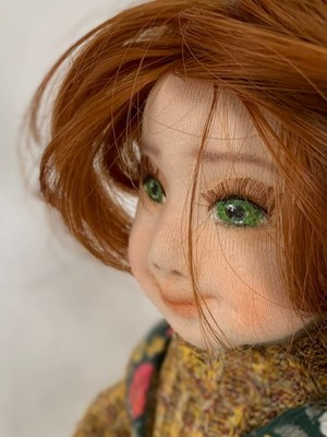 NEW!100%Handmade Rag Doll,14 in.,OOAK, Gift,LAURA