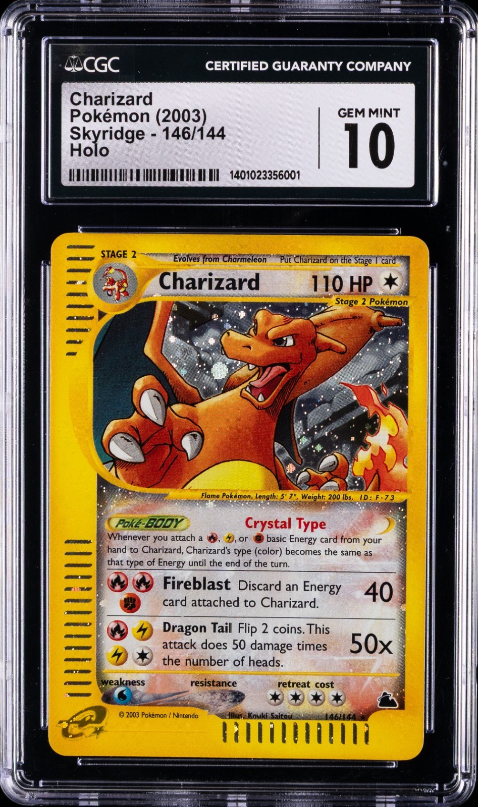 2003 POKEMON SKYRIDGE CHARIZARD #146 - HOLO CGC 10 GEM MINT
