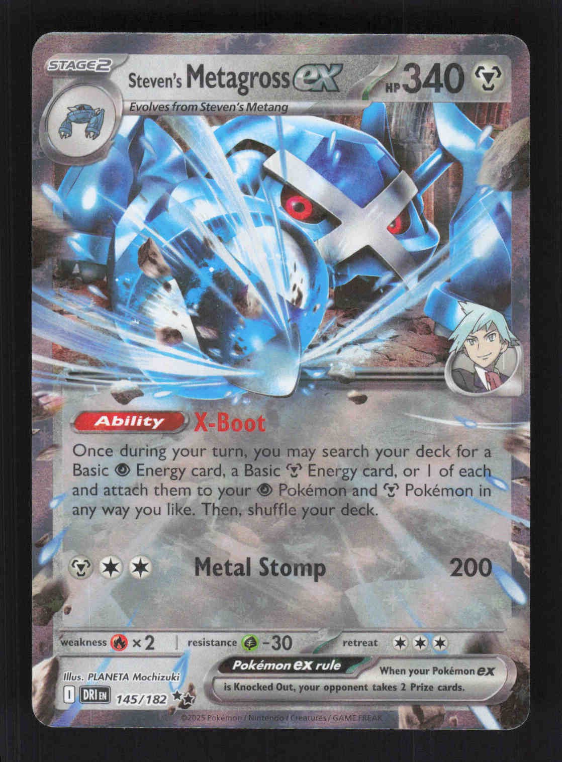Steven's Metagross ex Double Rare SV10: Destined Rivals 145/182 NM