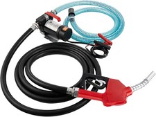 Electric Fuel Transfer Pump for Diesel Kerosene 12V 200W 10GPM w. Nozzle  Hoses