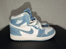 Scarpe Nike Air Jordan 1 High OG Denim blu bianco taglia 13c CU0450-104