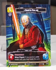 Darth Malak Prestige Star Wars Unlimited: Legends Of the Force In Hand
