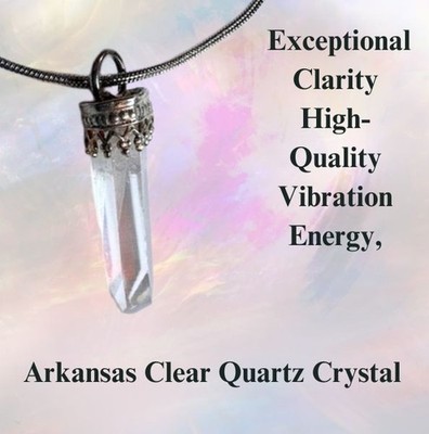 Arkansas Quartz Crystal 925 Pendant magic healing energy handmade by By JKL 487