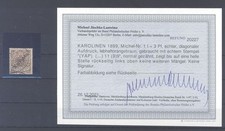 Dt. Kolonien Karolinen Michel Nummer 1 I ungebraucht *, Befund BPP (12663)