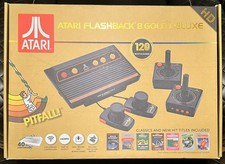 Atari Flashback 8 Gold Deluxe   120 Games w/ 2 Controllers  2 Paddles
